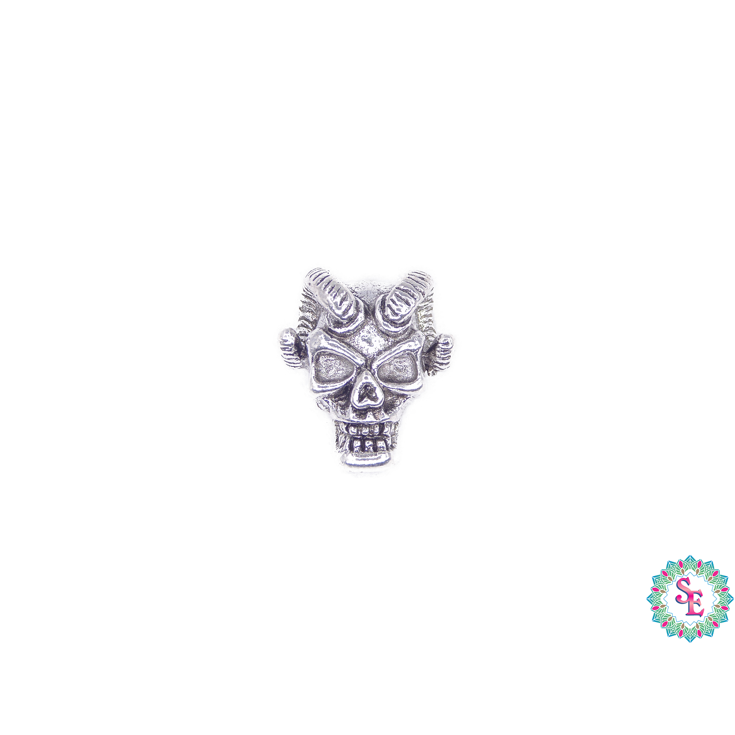 SAMAK PLATEADA CENTRO  143 CALAVERA CUERNOS 12MM 1