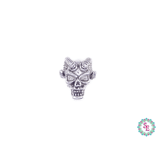 SAMAK PLATEADA CENTRO  143 CALAVERA CUERNOS 12MM