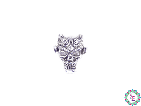 SAMAK PLATEADA CENTRO  143 CALAVERA CUERNOS 12MM