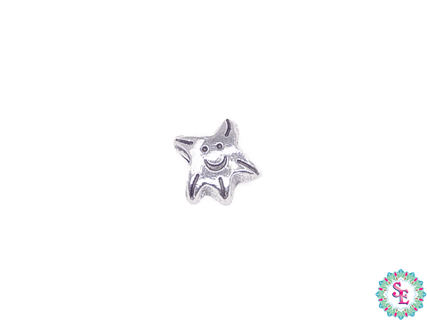 SAMAK PLATEADA CENTRO ESTRELLA DE MAR 10MM