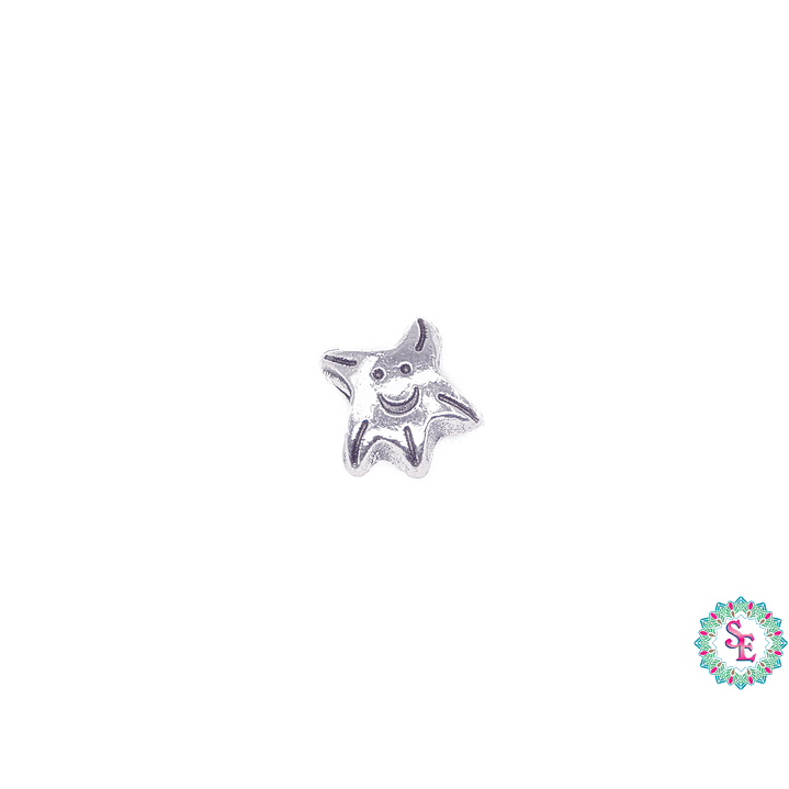 SAMAK PLATEADA CENTRO ESTRELLA DE MAR 10MM 1