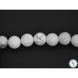  PIEDRA NATURAL LISA # 10MM HOWLITA