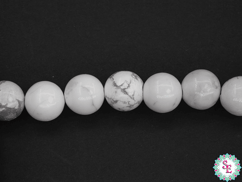  PIEDRA NATURAL LISA # 10MM HOWLITA