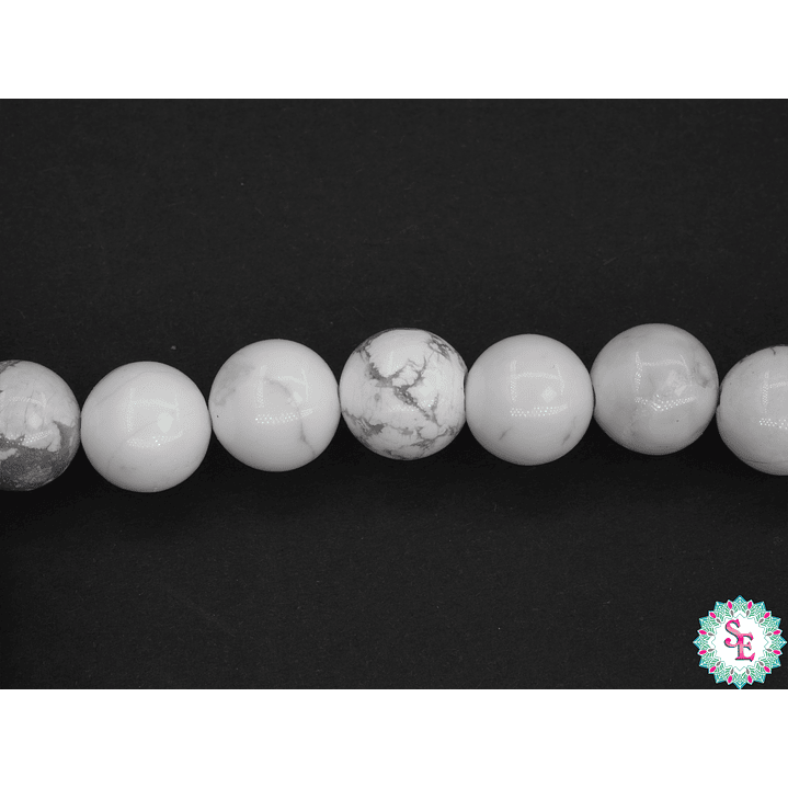  PIEDRA NATURAL LISA # 10MM HOWLITA 1