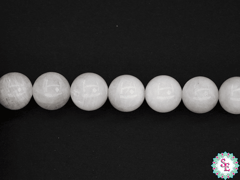PIEDRA NATURAL LISA # 10MM MOONSTONE ( PIEDRA LUNAR )