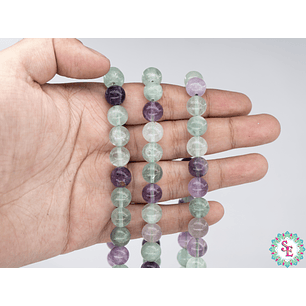 PIEDRA NATURAL LISA # 10MM  FLUORITA 