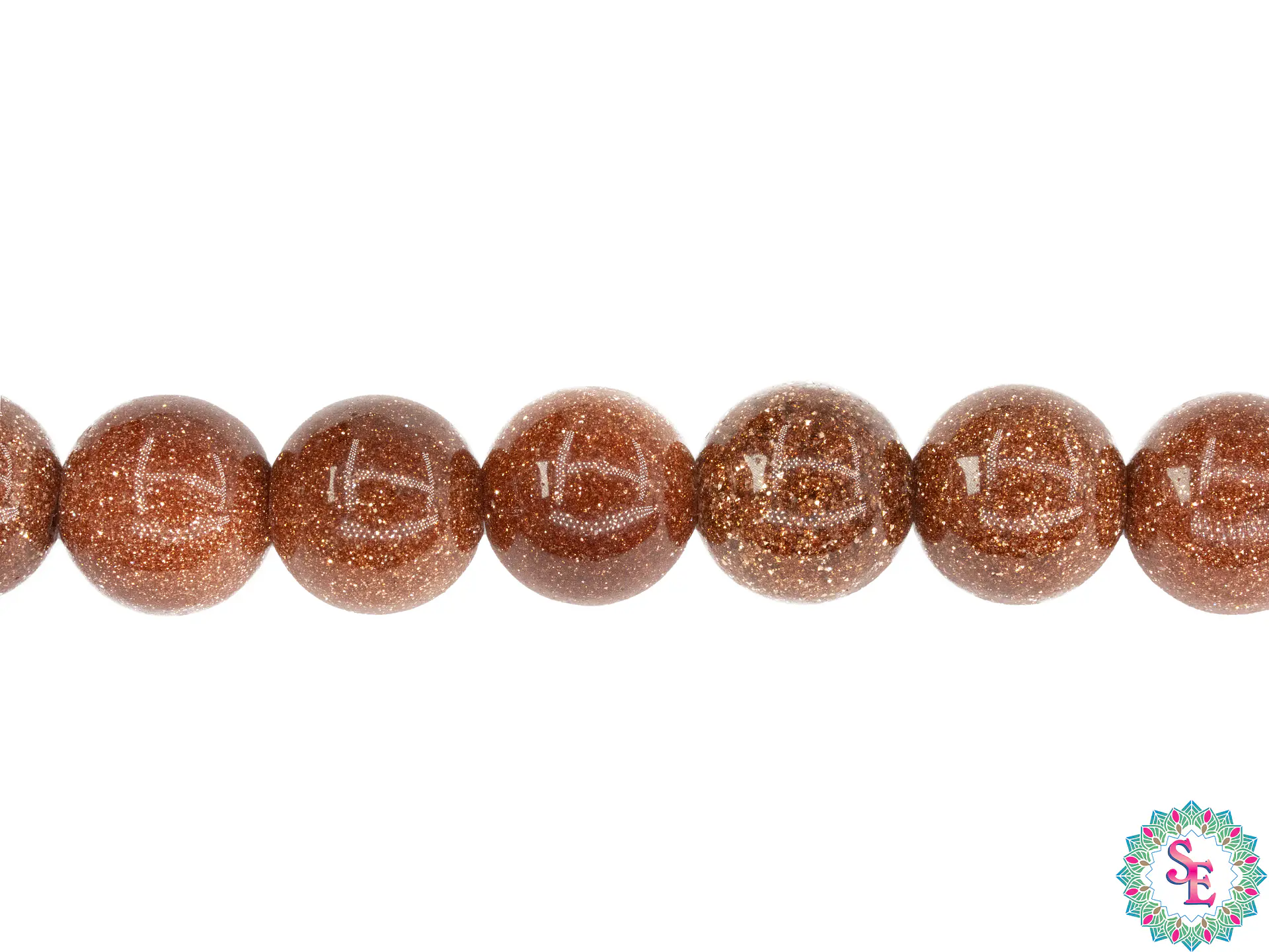 SARTA DE PIEDRA NATURAL LISA 8MM LLUVIA DE ORO 1