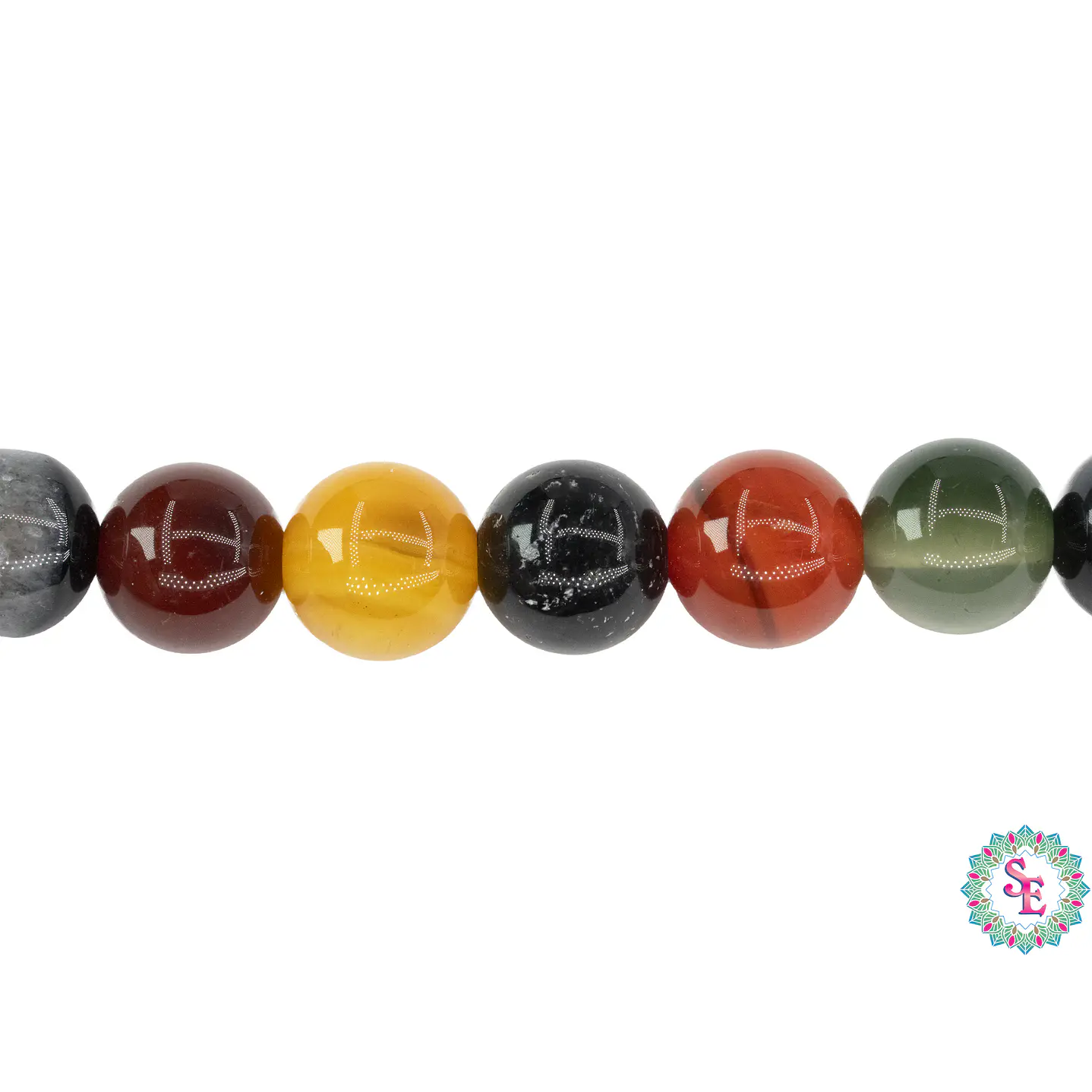 SARTA DE PIEDRA NATURAL LISA 8MM JADE MIX 1