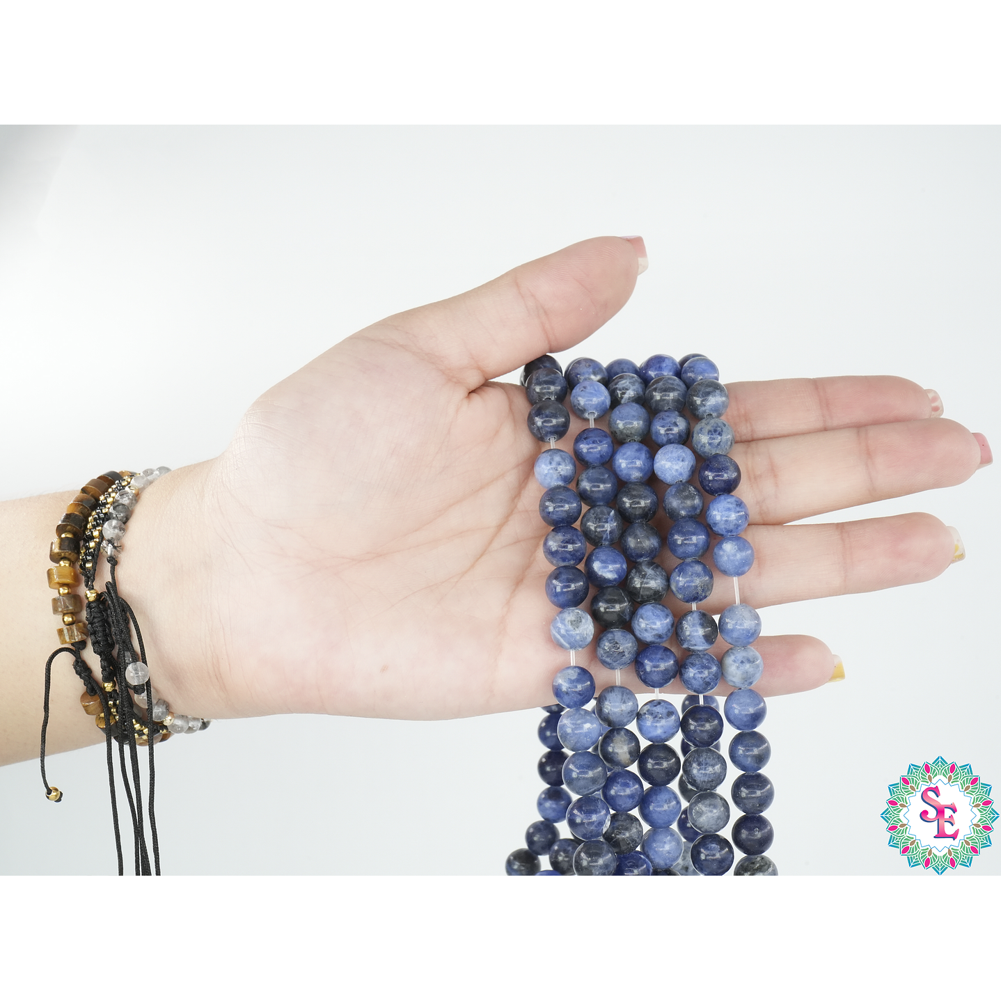 SARTA DE PIEDRA NATURAL LISA 8MM SODALITA  2