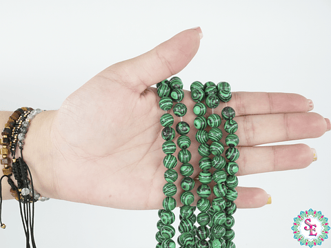 SARTA DE PIEDRA NATURAL LISA 8MM MALAKITA