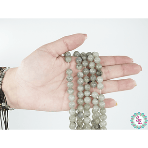 PIEDRA NATURAL LISA LABRADORITA # 8MM