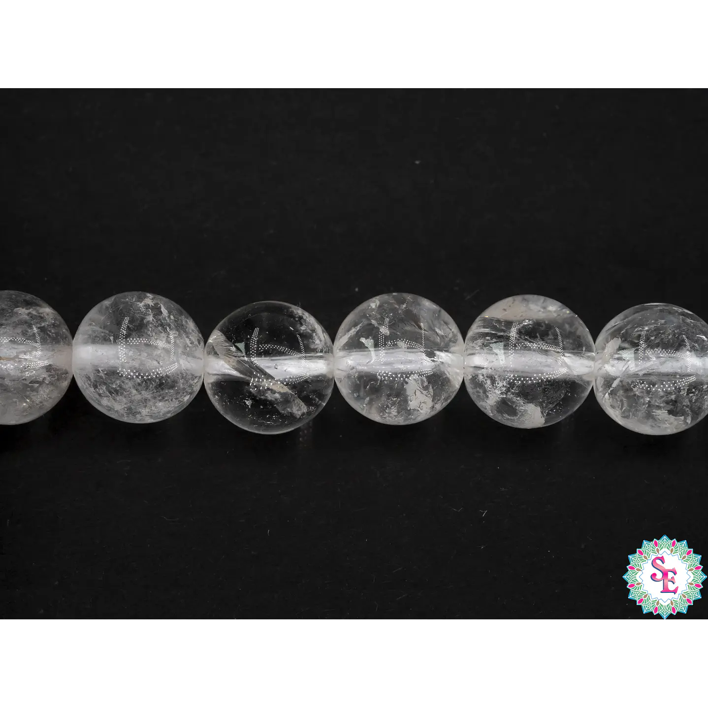 SARTA DE PIEDRA NATURAL LISA  # 8MM CUARZO TRASPARENTE 1