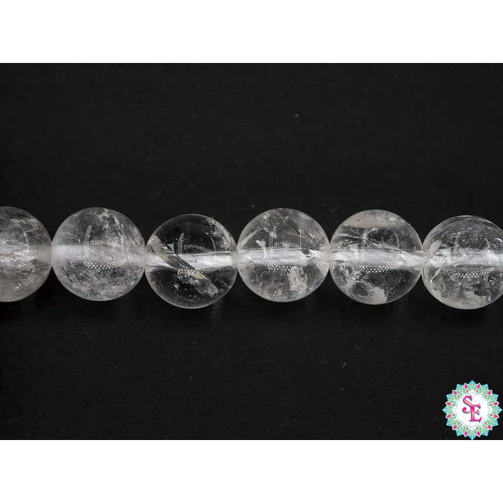 SARTA DE PIEDRA NATURAL LISA  # 8MM CUARZO TRASPARENTE 1