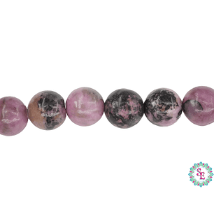 SARTA DE PIEDRA NATURAL LISA # 8MM  RODONITA ROSADA