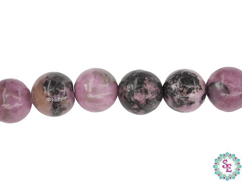 SARTA DE PIEDRA NATURAL LISA # 8MM  RODONITA ROSADA