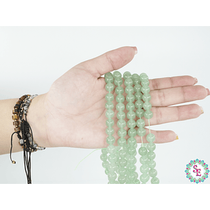 SARTA DE PIEDRA NATURAL LISA # 8MM AVENTURINA