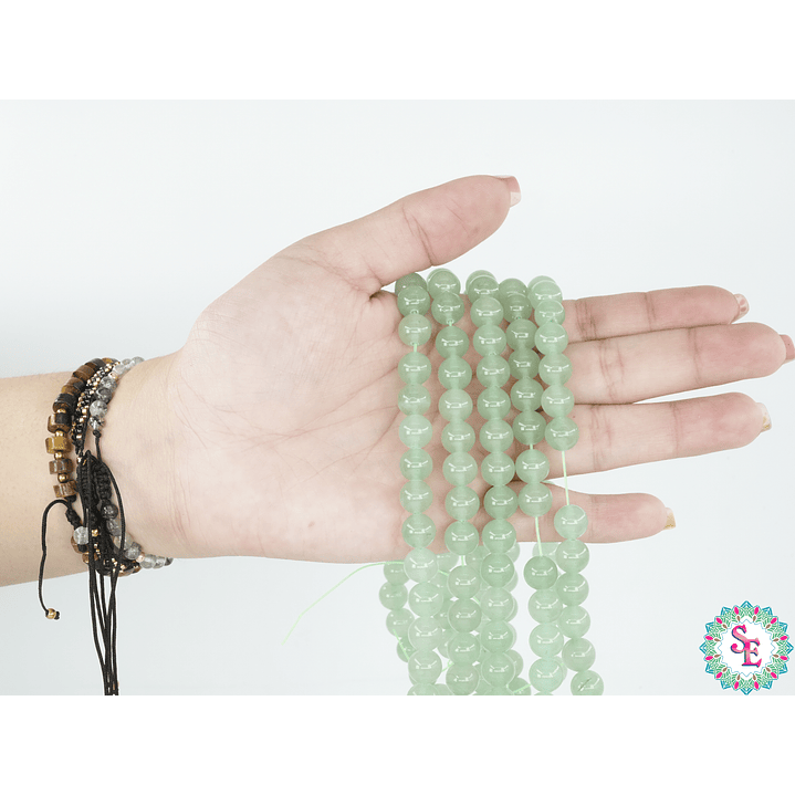 SARTA DE PIEDRA NATURAL LISA # 8MM AVENTURINA 2