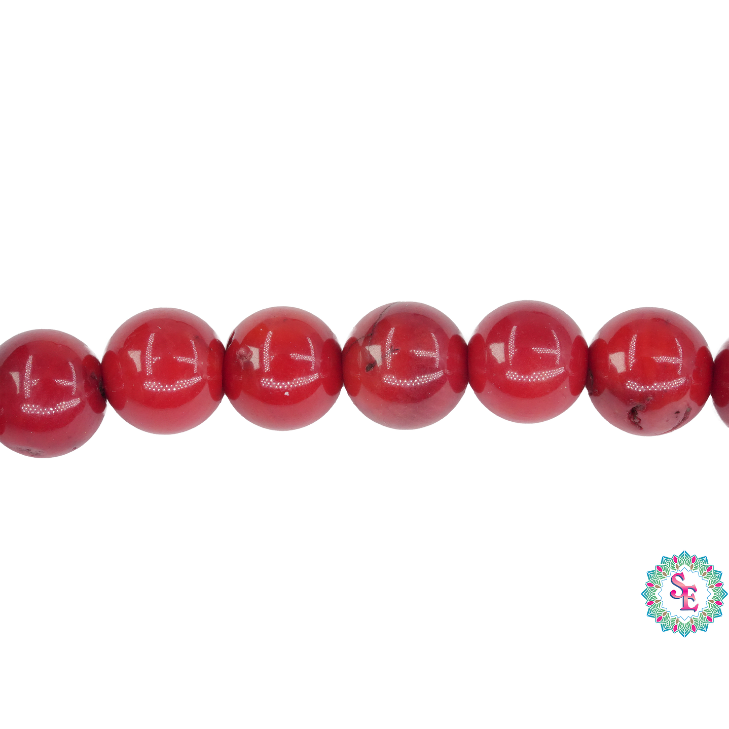 PIEDRA NATURAL LISA CORAL # 8MM 1