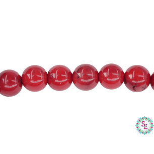 PIEDRA NATURAL LISA CORAL # 8MM