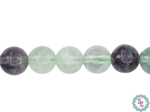 SARTA DE PIEDRA NATURAL LISA # 8MM  FLUORITA