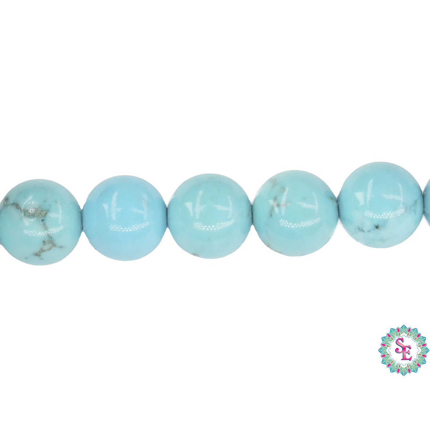 PIEDRA NATURAL LISA TURQUEZA # 8MM 1