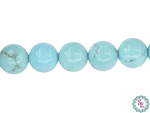 PIEDRA NATURAL LISA TURQUEZA # 8MM