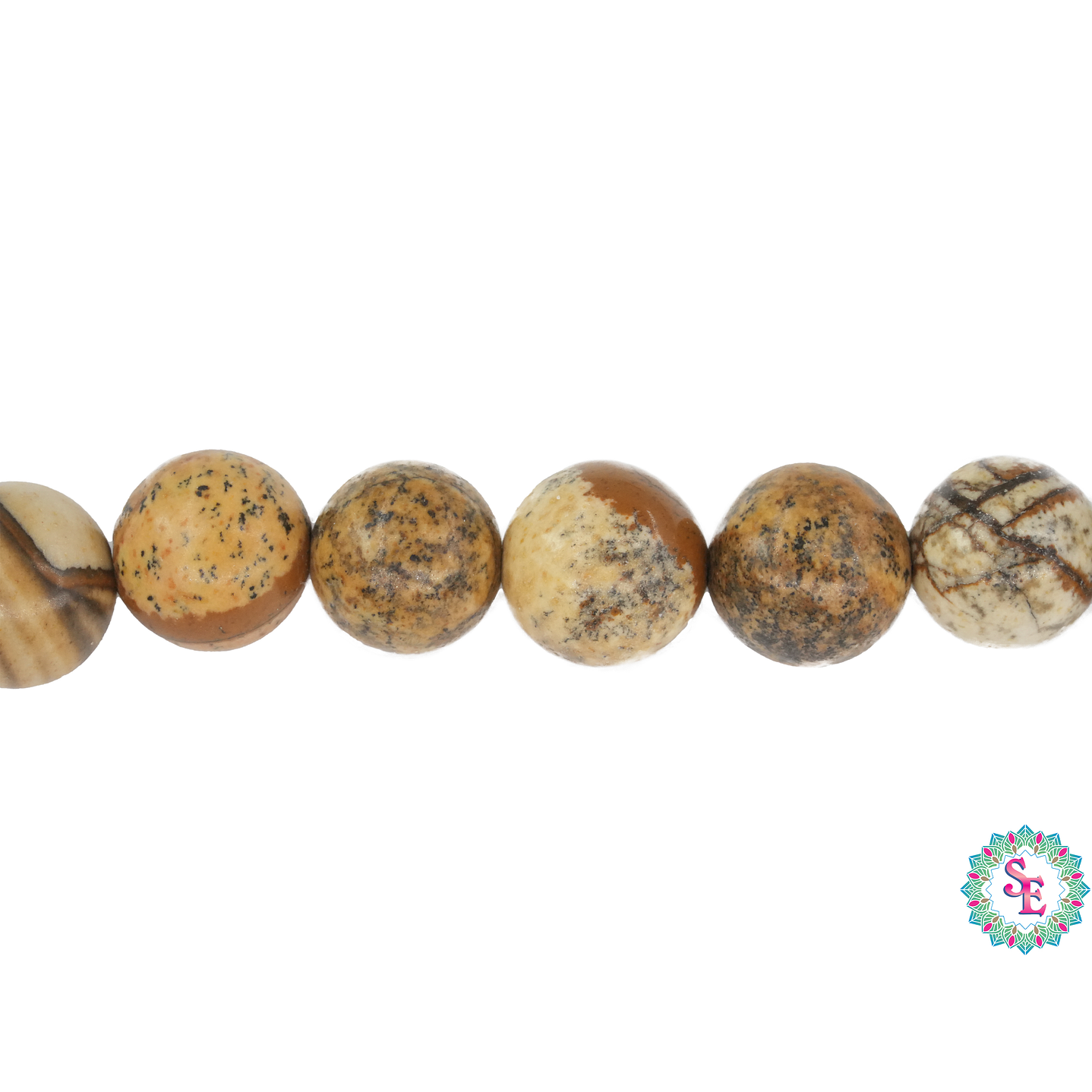 PIEDRA NATURAL LISA # 8MM  JASPER MADERA 1