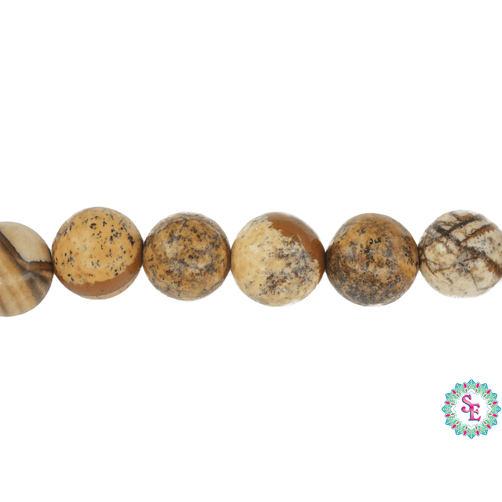 PIEDRA NATURAL LISA # 8MM  JASPER MADERA 1