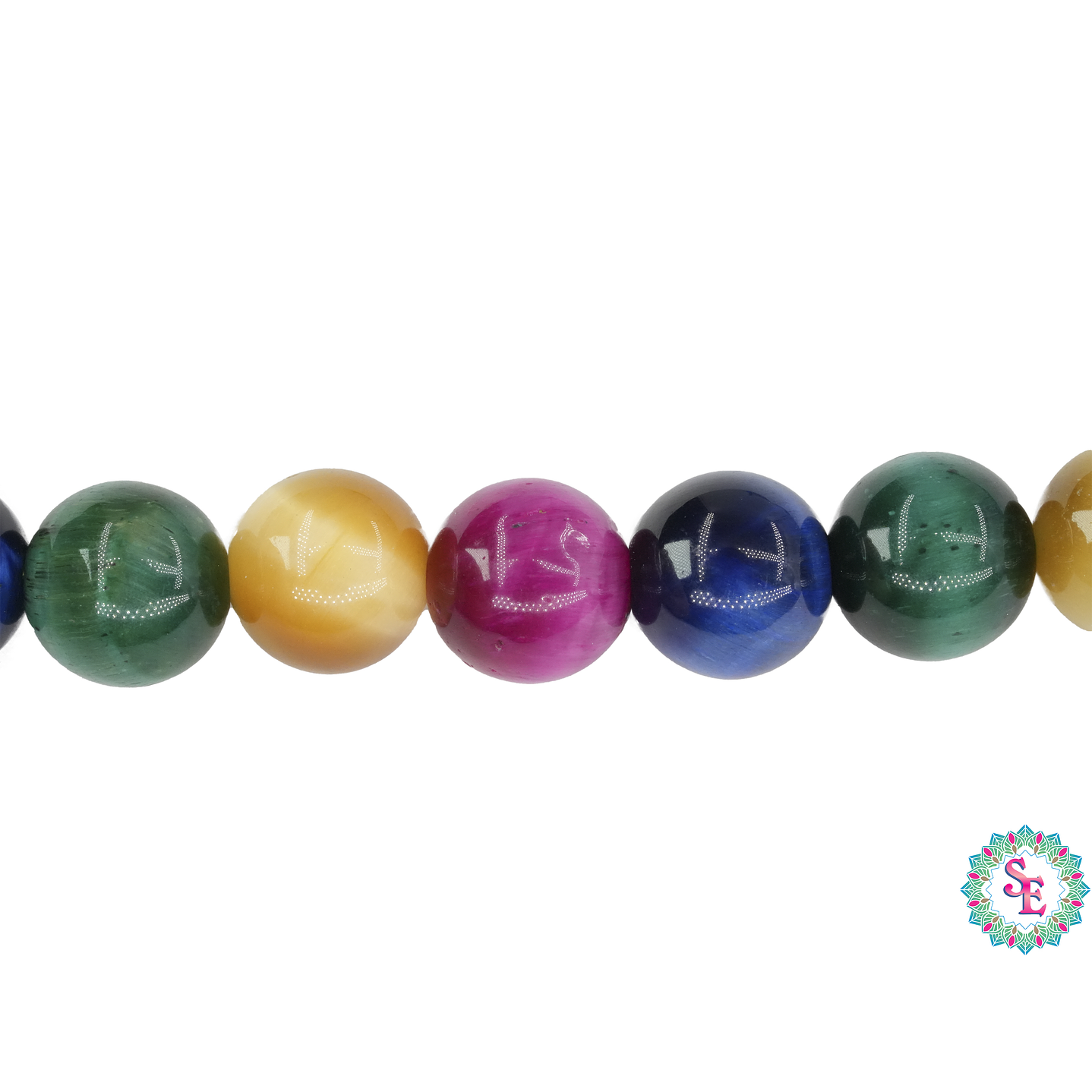 PIEDRA NATURAL LISA # 8MM OJO DE TIGRE MIX 1