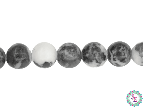 PIEDRA NATURAL LISA  # 8MM ZEBRA JASPER