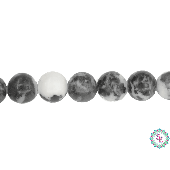 PIEDRA NATURAL LISA  # 8MM ZEBRA JASPER 1