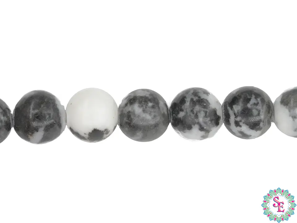 PIEDRA NATURAL LISA  # 8MM ZEBRA JASPER 1