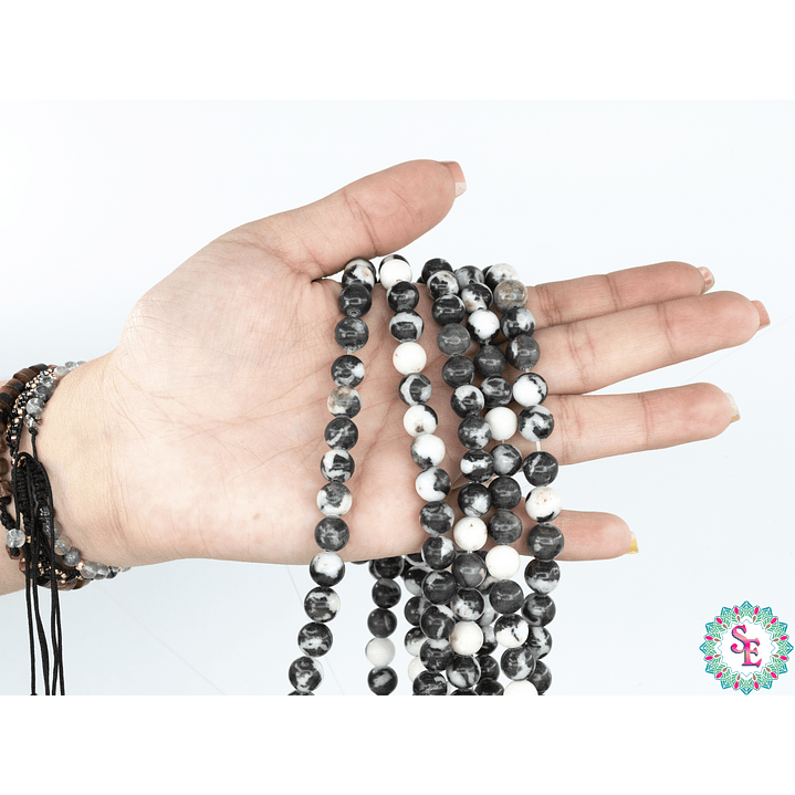 PIEDRA NATURAL LISA  # 8MM ZEBRA JASPER 2