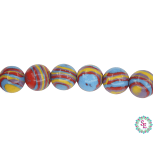 PIEDRA NATURAL LISA 8M MALAKITA MIX ROJO,AMARILLO,AZUL