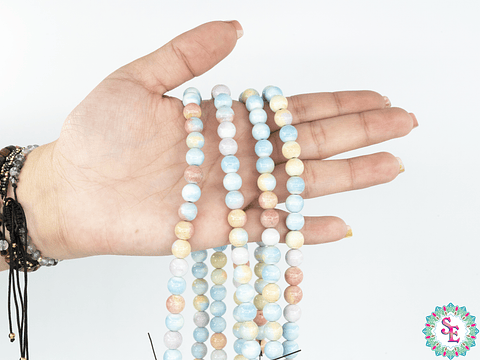 PIEDRA NATURAL LISA # 8M JASPER ARCOIRIS 