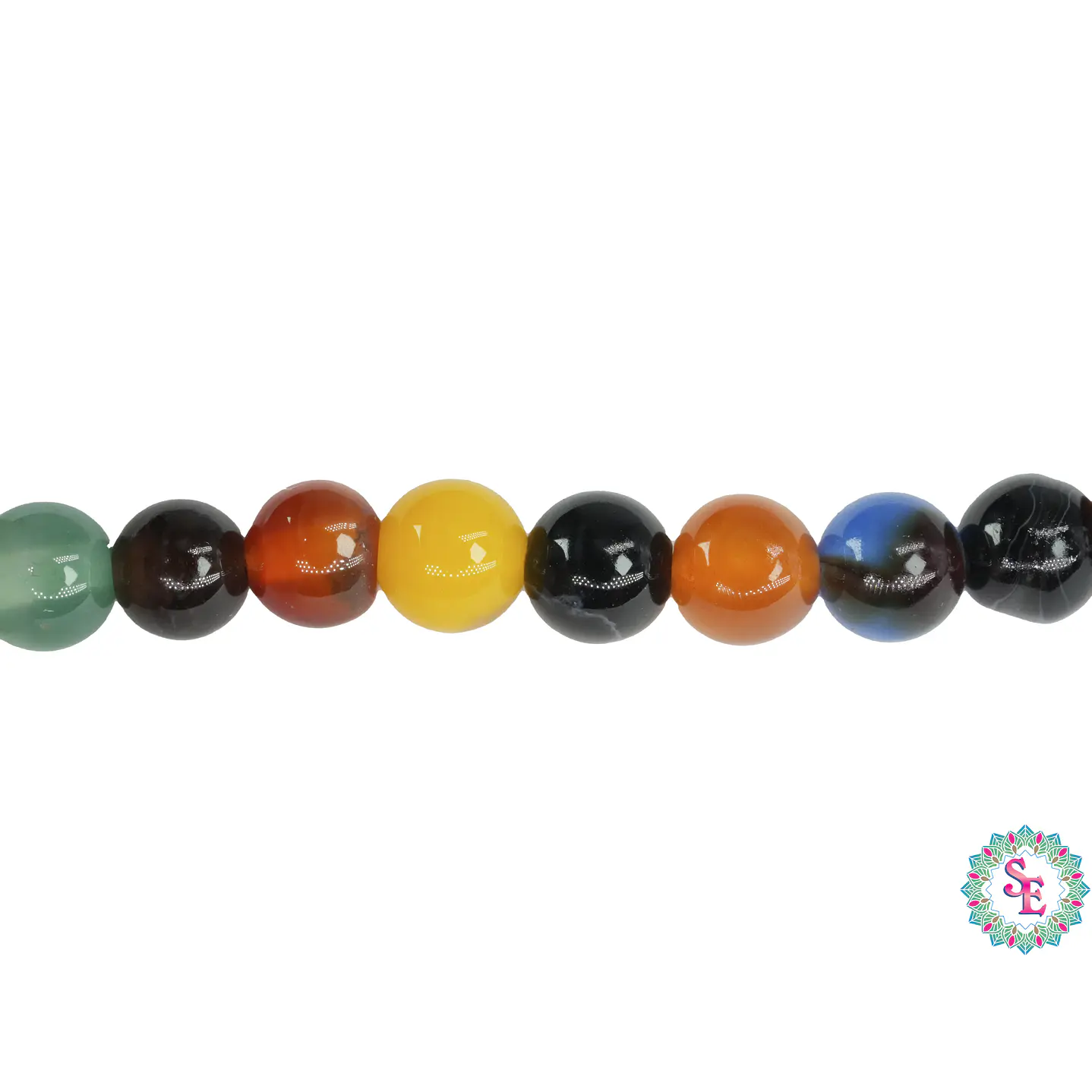 SARTA DE PIEDRA NATURAL LISA 6MM JADE MIX  1