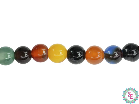 SARTA DE PIEDRA NATURAL LISA 6MM JADE MIX 