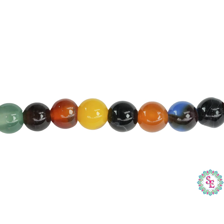 SARTA DE PIEDRA NATURAL LISA 6MM JADE MIX  1