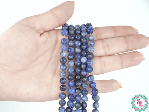 SARTA DE PIEDRA NATURAL LISA 6MM SODALITA