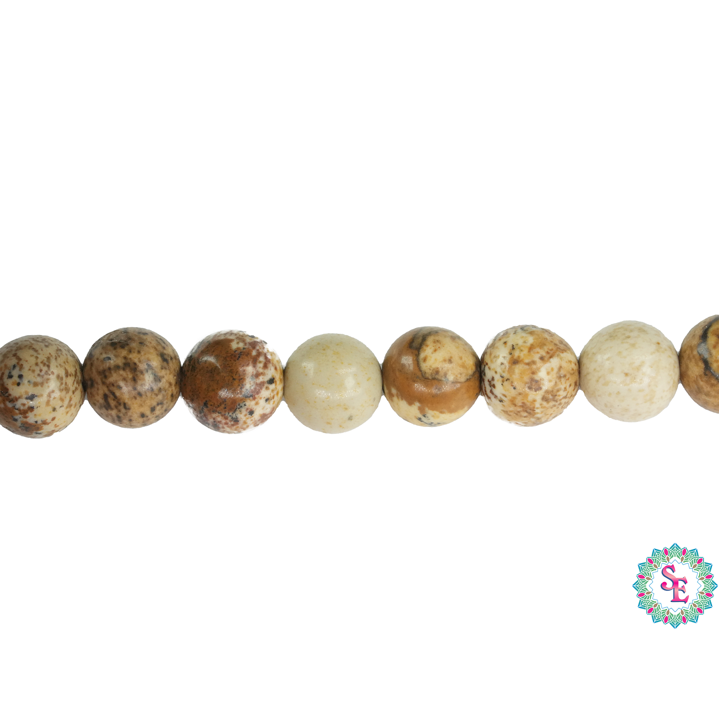 SARTA DE PIEDRA NATURAL LISA 6MM JASPER MADERA  1