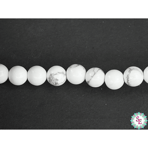 SARTA DE PIEDRA NATURAL LISA 6MM HOWLITA