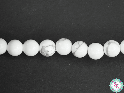 SARTA DE PIEDRA NATURAL LISA 6MM HOWLITA