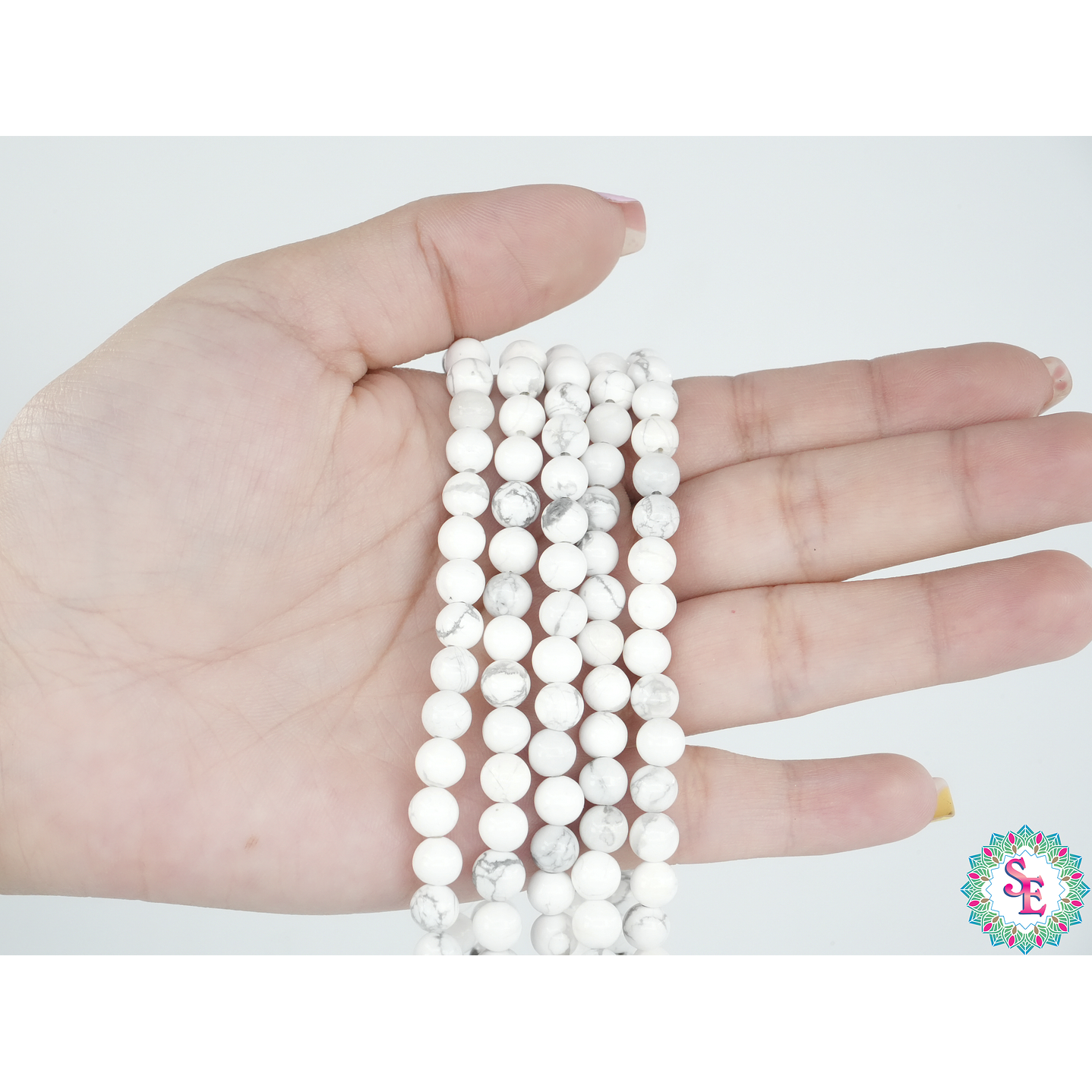 SARTA DE PIEDRA NATURAL LISA 6MM HOWLITA 2