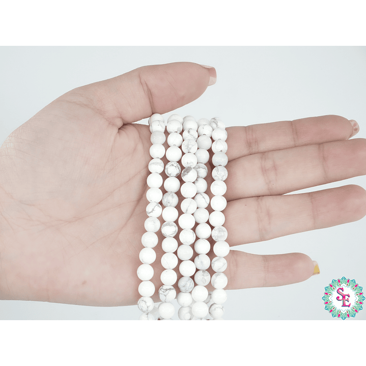 SARTA DE PIEDRA NATURAL LISA 6MM HOWLITA 2