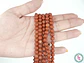 SARTA DE PIEDRA NATURAL LISA 6MM JASPER ROJO - Miniatura 2
