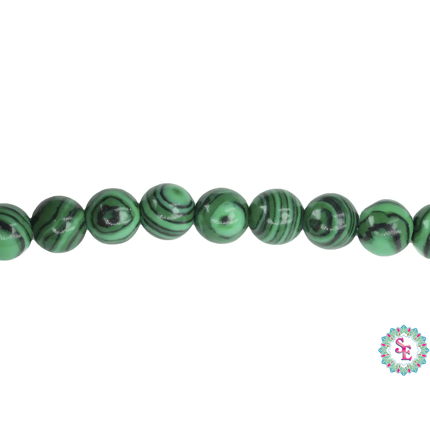 SARTA DE PIEDRA NATURAL LISA 6MM MALAKITA  1