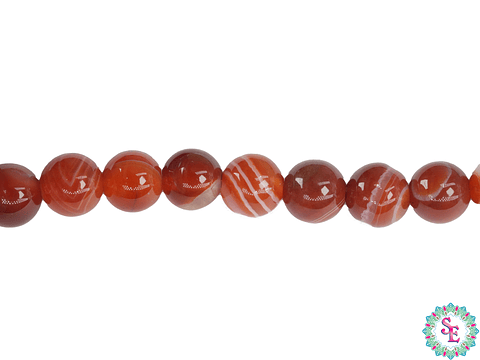 SARTA DE PIEDRA NATURAL LISA 6MM AGATA NARANJA 