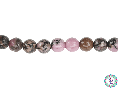 SARTA DE PIEDRA NATURAL LISA 6MM RODONITA ROSADA 