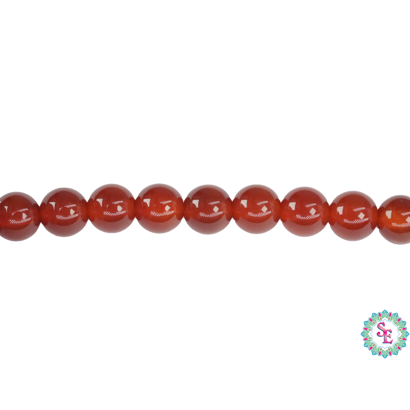 PIEDRA NATURAL LISA 6MM AGATA CORNALINA 1