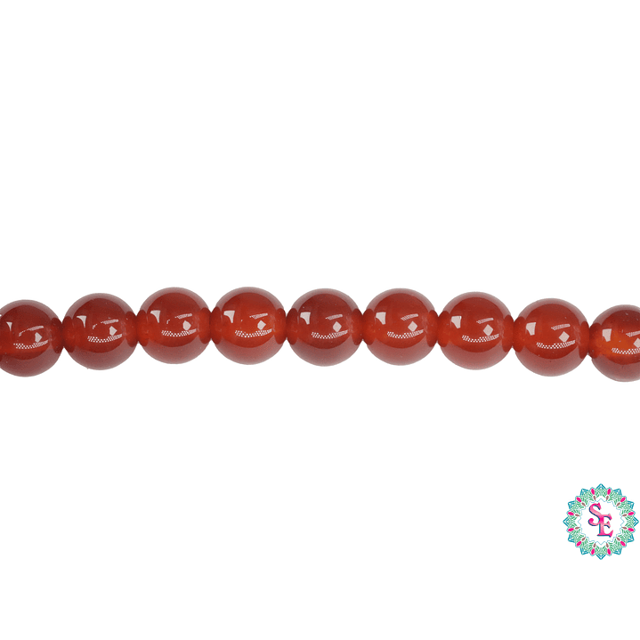 PIEDRA NATURAL LISA 6MM AGATA CORNALINA 1